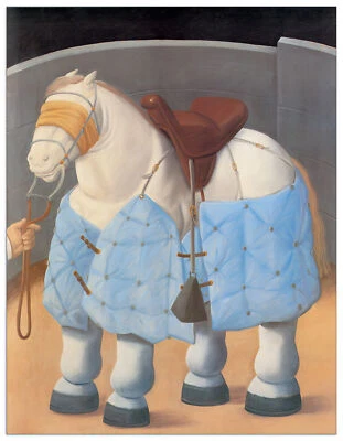 Pannello MDF-Caballo Del Picador-BOTERO Wallart - Stampa su Tavola - - Immagine 1 di 4