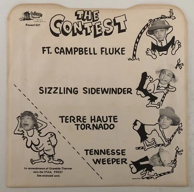 Redneck Novelty 45 & Pic Sleeve CLARENCE LOOS Fart Contest OUTHOUSE hear Foto 1 de 4