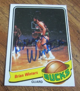 Tarjeta coleccionable firmada autografiada por Brian Winters 1979-80 Topps #21 NBA Bucks - Imagen 1 de 3