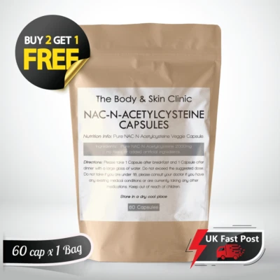 NAC N-Acetyl-Cysteine 2000mg Veg Caps - Best NAC Supplement Guaranteed x 1