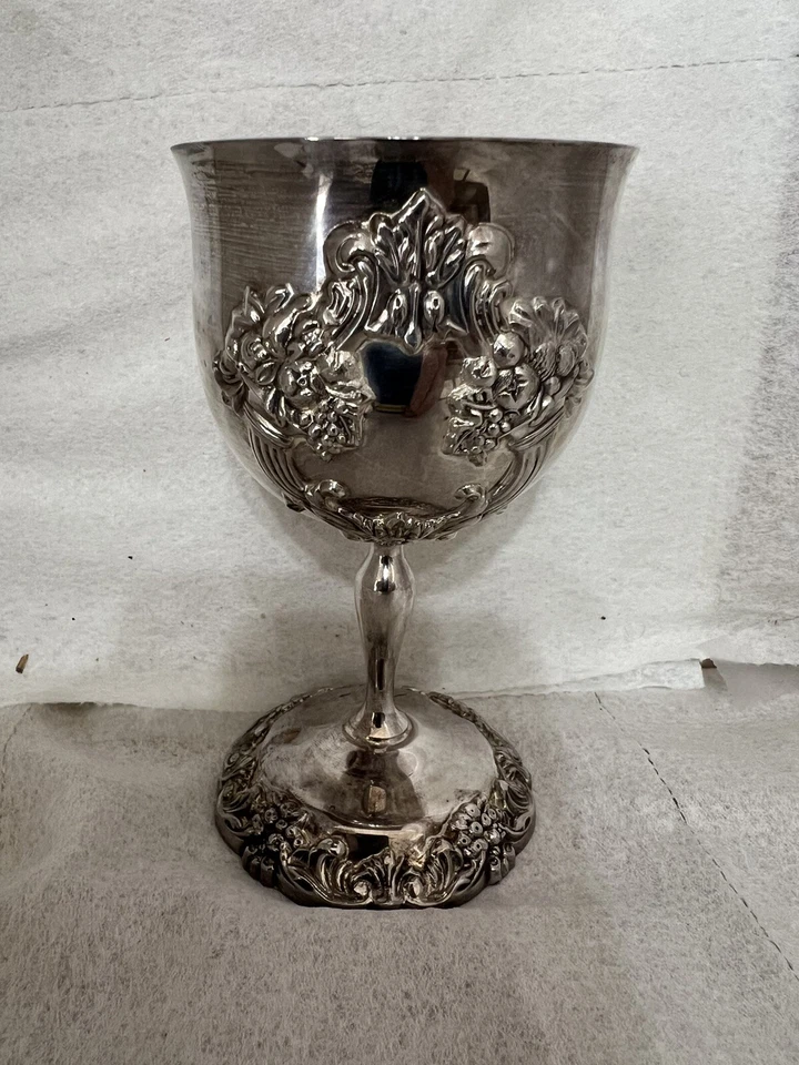 Reed & Barton King Francis Water Wine Goblet 6-1/2" Silverplate 1659 With Box - Image 1 of 1