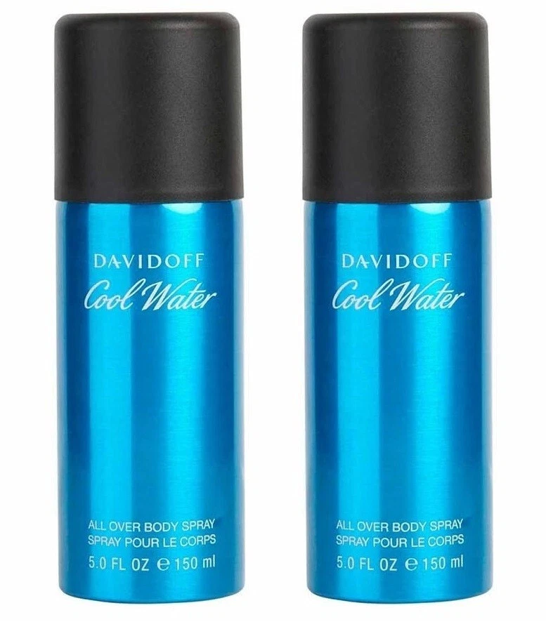 *PAQUETE DE 2* Davidoff Agua Fría Todo el Cuerpo Spray para Hombres 5.0 OZ 150 ml NUEVO Foto 1 de 1