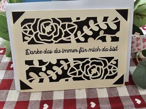 Dankeskarte, Liebeskarte Blumen, "Danke das du immer für mich da bist", DIY - Bild 1 von 18