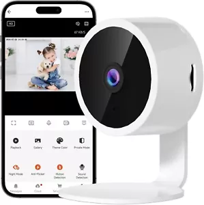2K HD Video Baby Monitor with Camera & Audio WiFi Night Vision Motion Detection - Picture 1 of 7