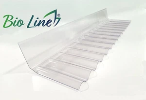 + BIO LINE PVC Sinus Wellplatte 76/18 Wandanschluss 100% RECYCLEBAR in glasklar+ - Bild 1 von 2