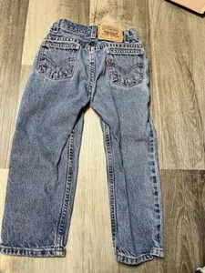 Vintage Little Levi's 550 Orange Tab Size Slim 5 Blue Denim Relaxed Fit Jeans - Picture 1 of 11