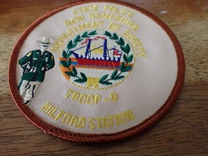 NEW HAMPSHIRE STATE POLICE TROOP B MILFORD   STATION  PATCH - Picture 1 of 2