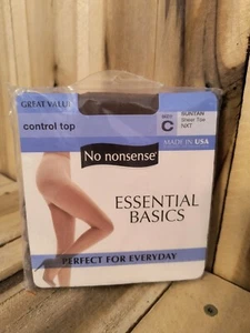 Pantimedias No Nonsense Talla C Suntan Puntera Transparente Control Top Nuevas - Imagen 1 de 2