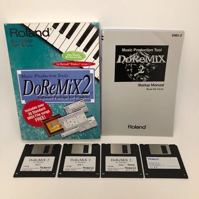 RARE Roland DoReMix 2 Music Software Package Floppy Discs - Image 1 of 4