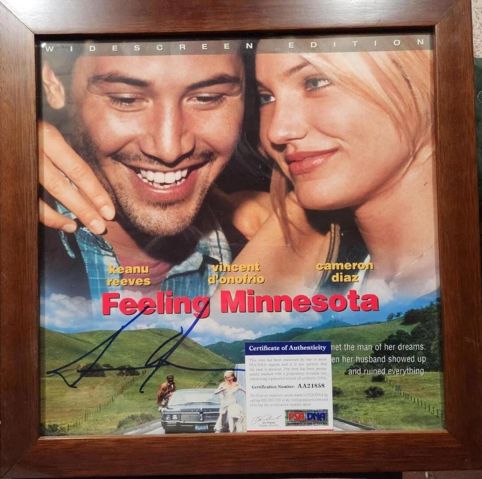 Keanu Reeves PSA/DNA "Feeling Minnesota" Cam Diaz  Laserdisc LD Matrix John Wick - Image 1 of 4