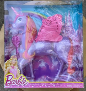 2014 Mattel Barbie Pegasus Unicorn Horse Pink Glitter Shiny Pony - NEW - Picture 1 of 4