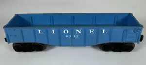 Lionel 6042 O Scale Blue Open Fishbelly Gondola Car NO Load Vintage Complete #4 - Picture 1 of 7