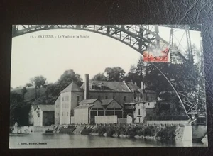CPA 53 MAYENNE - Le viaduc et le moulin - Imagen 1 de 2