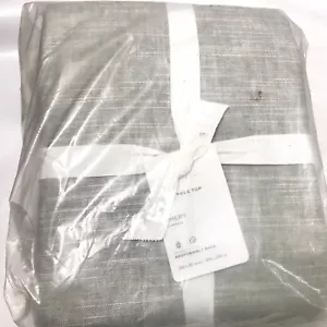 "Cortina de lino Pottery Barn esmerilado 3 en 1 poste superior 100"" x 96"" verde eucalipto nueva" - Imagen 1 de 3