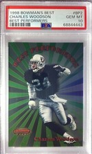 1998 Bowman's Best BP2 Charles Woodson Best Performers Rookie RC Gem Mint PSA 10