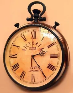 Wooden Handmade Vintage Style Wall Clock for Home Décor Office Christmas Gift - Picture 1 of 6