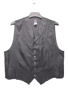Vintage PANHANDLE SLIM MEN'S XL Black FRONTIER Dressy VEST Wedding Church USA - Picture 1 of 7