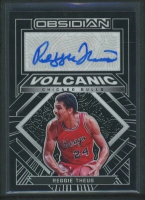 2021-22 REGGIE THEUS 007/149 AUTO PANINI OBSIDIAN VOLCANIC AUTOGRAPHS - Image 1 of 2