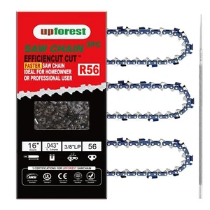 16" Chainsaw Chain for DEWALT DCC690M1,DCCS670X1,3/8" LP Pitch.043" Gauge,56 DL - Picture 1 of 10