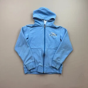 Patagonia Midweight Phone Home Hoodie Boys Medium Blue Full Zip Flying Fish - Picture 1 of 17