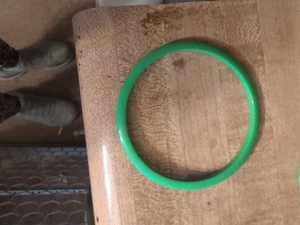 Vintage Mint Green Bangle Plastic Bracelet 3inch Diameter - Picture 1 of 2