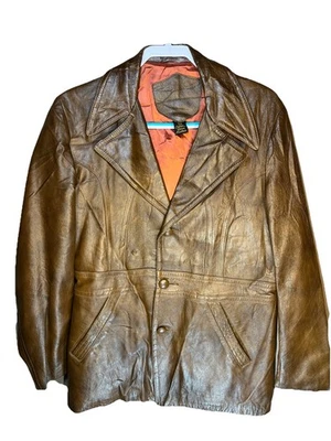 Abrigo Deportivo De Colección Cabretta Para Hombre Cuero Marrón Guante Cuero Talla 40 Foto 1 de 4