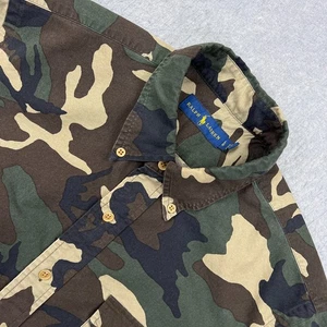 Ralph Lauren Shirt Men's Large Camouflage Multi Pocket Short Sleeve Button Up - Picture 1 of 8