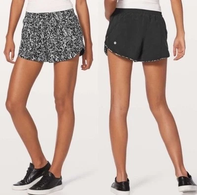 Pantalones Cortos Reversibles Lululemon Choose A Side 3" Entrepierna Talla 4 Negro Blanco Chirasu Foto 1 de 4