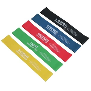 Resistance Bands Set of 5 Stretch Loops X-Light - X-Strong Yoga, Gym, Pilates - Picture 1 of 6