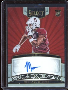 2023 Panini Select Michael Wilson #YS-MWI Youth Explosion Red Auto - Picture 1 of 3