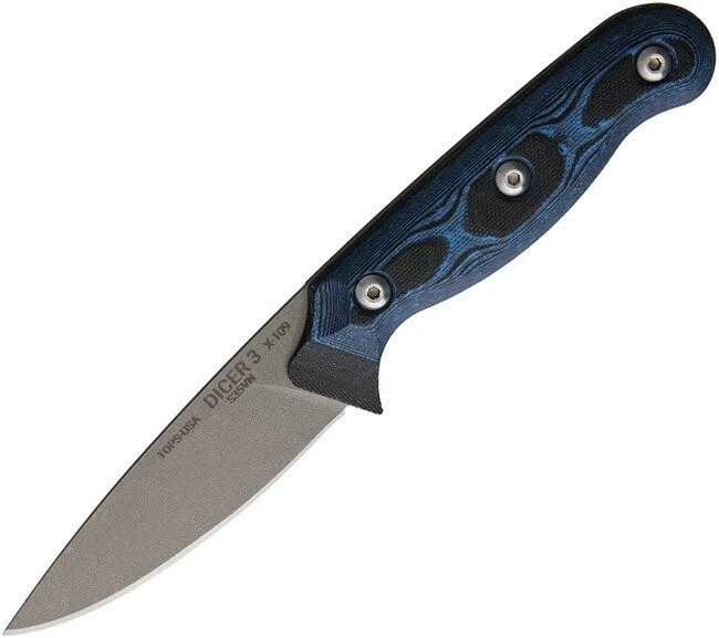 Cuchillo fijo TOPS Dicer 3,25" Full Tang mango azul funda negra - DCR3-01 Foto 1 de 1