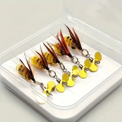 Angelköder Fliegenfischen Fliege Biene Kunstköder 5Stk Widerhaken Fly Fishing - Bild 1 von 3