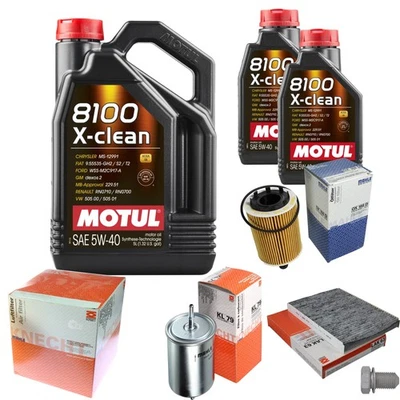 MAHLE Inspection Set 7 L MOTUL 8100 X-CLEAN 5W-40 Pour VW Bora Variant 2.3 V5 - Photo 1/4
