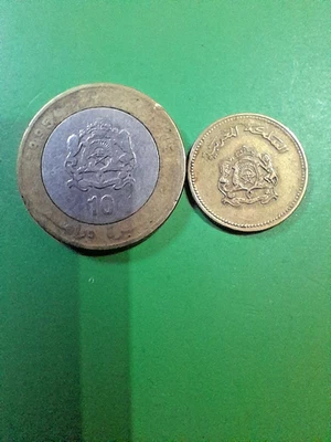 MOROCCO 10 DIRHAMS 1995,10 SANTIMAT 1987.RARE. - Image 1 of 2