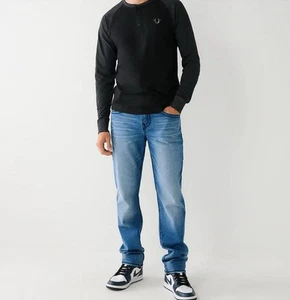 True Religion Geno Super T Blue Denim Jeans Men Size 40 Model 107967 - Picture 1 of 11