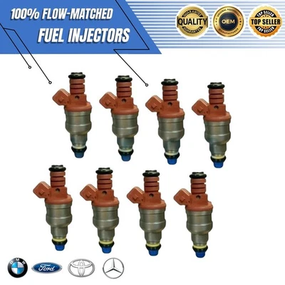 8x Inyectores de combustible Bosch nuevos OEM 93-98 BMW 740i 740iL 850Ci 540i 530i 4,4 L V8 Foto 1 de 4