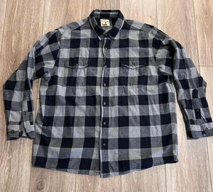 Red Head Brand Co. Men's 2XL Black and Gray Plaid Casual Shirt - Picture 1 of 5