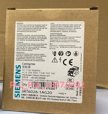 Contactor 3RT6026-1AG20 1 PIEZA Nuevo SIEMENS 3RT60261AG20 Envío Rápido Foto 1 de 4