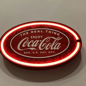 Coca-Cola LED Neon Rope Replica Marquee Sign - Enjoy The Real Thing - Picture 1 of 3