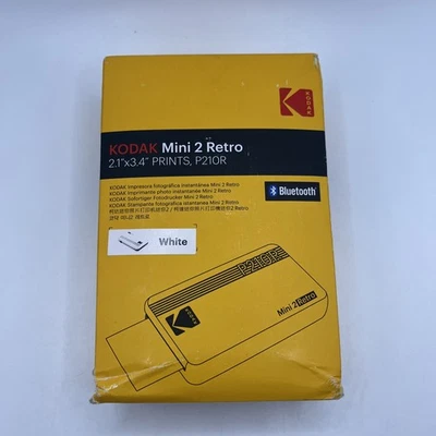 Kodak Mini 2 Retro Portable Photo Printer P210R White Bluetooth Sealed - Image 1 of 4
