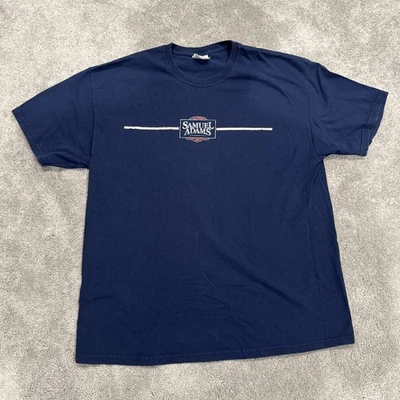 Camiseta vintage Samuel Adams para hombre talla XL desteñida al sol cerveza azul años 90 patriótica Foto 1 de 4