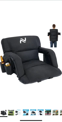 Begonia.K 5" T Stadium Seats w Back Support Bleacher Chair 6 Reclining Positions - Image 1 of 4