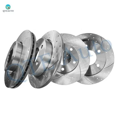 Set of 4 Front 278mm-Rear 265mm Drilled Brake Rotors For 2004-2013 Mazda 3 i - Image 1 of 4