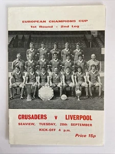 Crusaders v Liverpool; Europapokal 1. Runde, 28. September 1976 - Bild 1 von 3