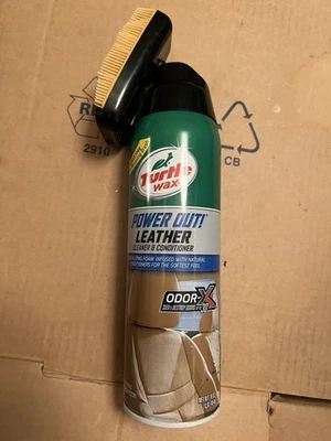 Limpador e condicionador de couro Turtle Wax Power Out com escova - Imagem 1 de 3