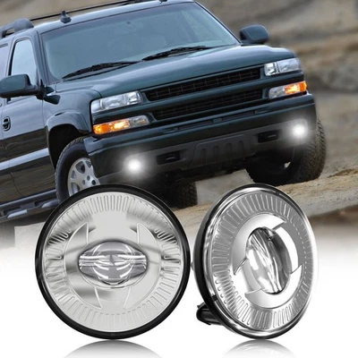 Pair LED Fog Lights For 2007 2008-2013 Chevrolet Avalanche 1500 Tahoe Left+Right - Image 1 of 4