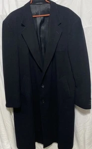 Lanificio Del Casentino Mens Over Coat Cashmere 44-48L Black Pristine Condition - Picture 1 of 6