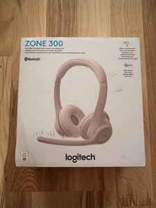 Logitech Zone 300 Wireless Bluetooth Headset (Pink) - New Sealed - Picture 1 of 7