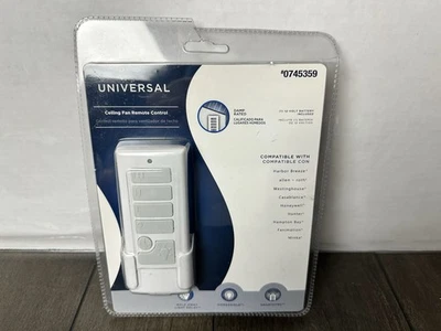 Comando ventilatore da soffitto universale portatile bianco Harbor Breeze nuovo modello 40837 - Immagine 1 di 4