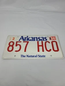 License Plate Arkansas 857 HCO “The Natural State” 2004 - Picture 1 of 2